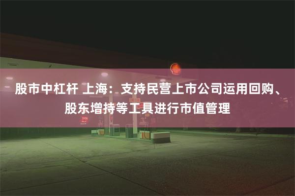 股市中杠杆 上海：支持民营上市公司运用回购、股东增持等工具进行市值管理