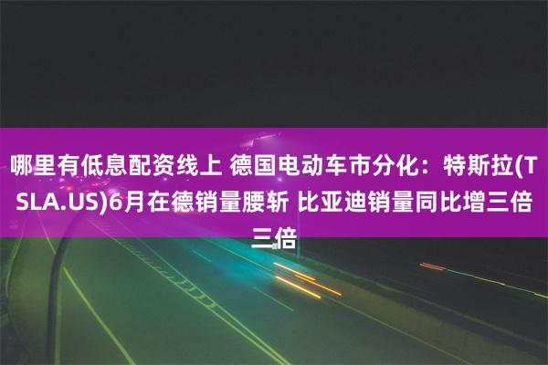 哪里有低息配资线上 德国电动车市分化：特斯拉(TSLA.US)6月在德销量腰斩 比亚迪销量同比增三倍